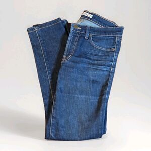 J Brand Women’s Jeans Size 27 Straight Leg Mid-Rise Dark Blue 805 Ink Stretch